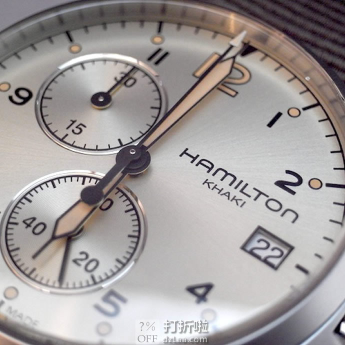 Hamilton 汉密尔顿 卡其航空系列 H76552955 男式计时石英手表 优惠码折后9 海淘转运关税补贴到手约￥1885