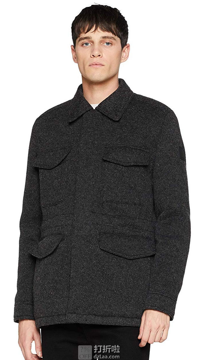 限尺码 HUGO BOSS Orange 雨果博斯 橙标 Orisso 羊毛混纺 男式夹克 ¥787 中亚Prime会员免运费直邮到手约¥864