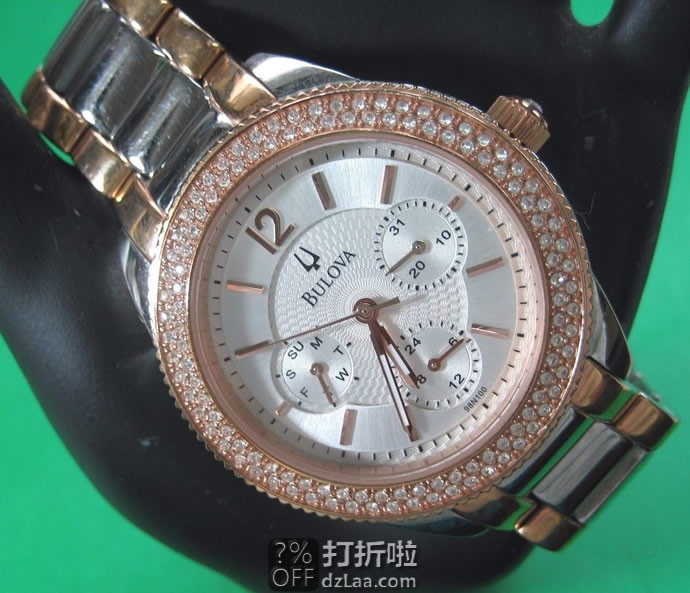 Bulova 宝路华 98N100 施华洛世奇水晶 时尚女表 金盒特价0.99 海淘直邮到手￥899 亚马逊中国Prime会员免运费直邮到手￥862