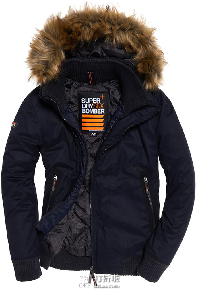 Superdry 极度干燥 Microfibre SD-Windbomber 男式连帽飞行员夹克 S码 中亚Prime会员免运费直邮到手约￥330