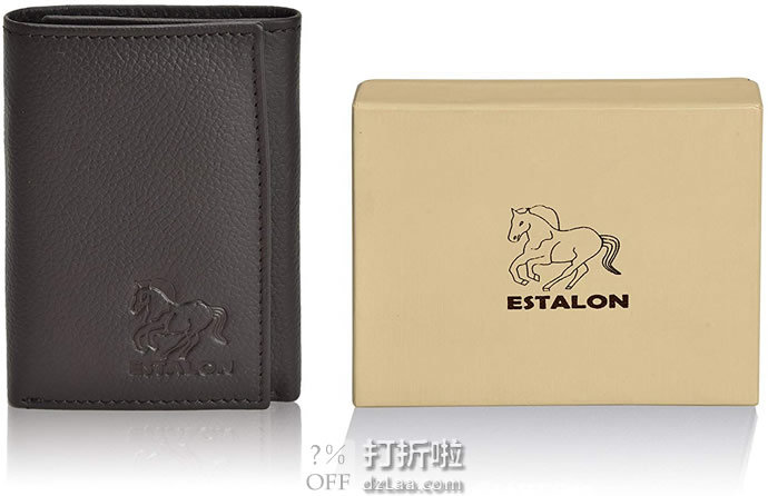 金盒特价 ESTALON 防RFID信息窃取 男式三折钱包礼盒装 .64 海淘转运到手约¥60