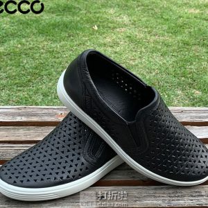 ECCO 爱步 Soft 7 柔酷7号 镂空版 一脚套女式休闲鞋 36码3折 海淘转运到手约￥391
