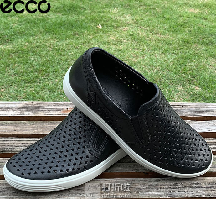 ECCO 爱步 Soft 7 柔酷7号 镂空版 一脚套女式休闲鞋 36码3折 海淘转运到手约￥391