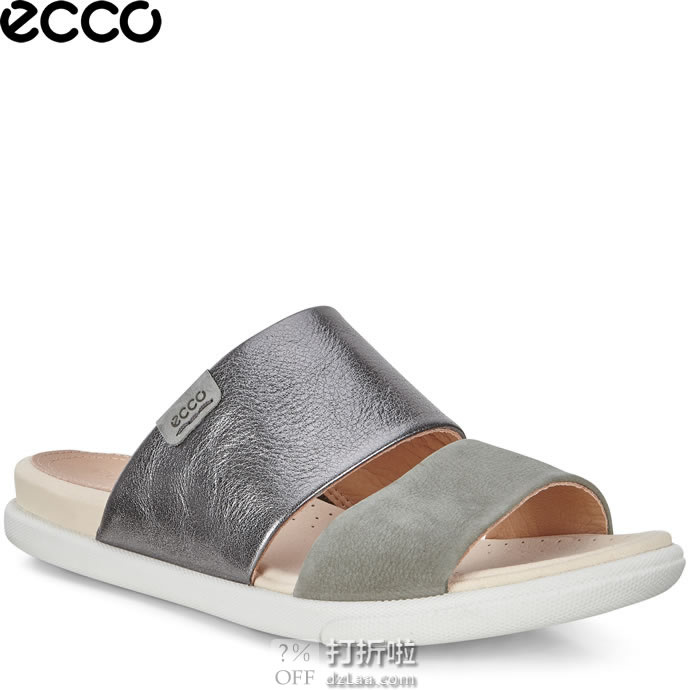 限尺码 ECCO 爱步 Damara Slide Ii 女式拖鞋 凉鞋 3.8折.95 海淘转运到手约￥362 中亚Prime会员免运费直邮到手约￥429