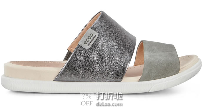 限尺码 ECCO 爱步 Damara Slide Ii 女式拖鞋 凉鞋 3.8折.95 海淘转运到手约¥362 中亚Prime会员免运费直邮到手约¥429