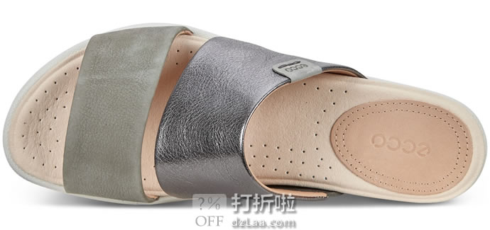 限尺码 ECCO 爱步 Damara Slide Ii 女式拖鞋 凉鞋 3.8折.95 海淘转运到手约￥362 中亚Prime会员免运费直邮到手约￥429