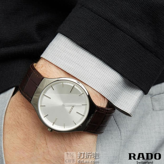 Rado 雷达 真薄系列 R27955105 男式陶瓷手表 优惠码折后9.99 海淘转运关税补贴到手约￥2161