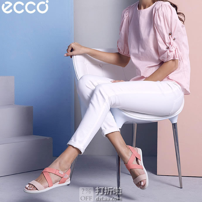 ECCO 爱步 Damara Crisscross 达玛拉系列 女式凉鞋 38码4.3折.79海淘转运到手约￥422