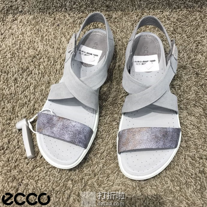 ECCO 爱步 Damara Crisscross 达玛拉系列 女式凉鞋 38码4.3折.79海淘转运到手约￥422