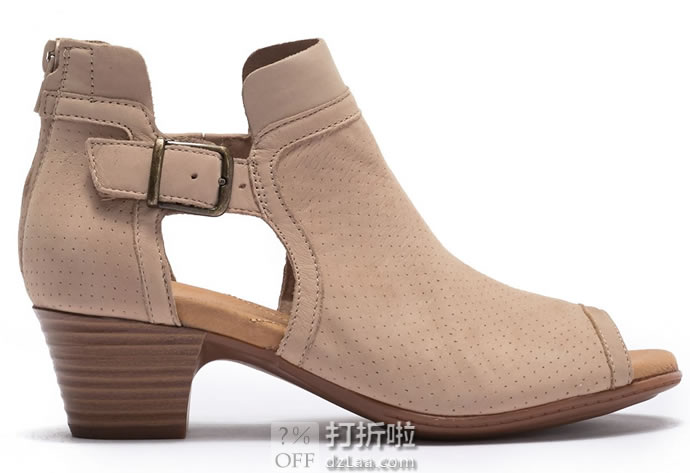 Clarks 其乐 Valarie Kimble 女式粗跟凉鞋 4.8折.99 海淘转运到手约￥526 中亚Prime会员免运费直邮到手约￥484