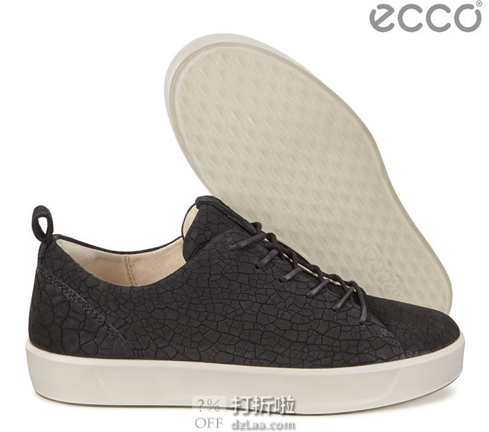 ECCO 爱步 Soft 8 柔酷8号 运动休闲系带女鞋 36码4折.55 海淘转运到手约￥543 中亚Prime会员可免运费直邮到手约￥528