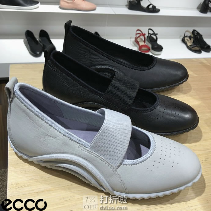 ECCO 爱步 Vibration 活力1.0 女式玛丽珍鞋 水泥色35码2.折$24.22 海淘转运到手约￥258 黑色$32.71