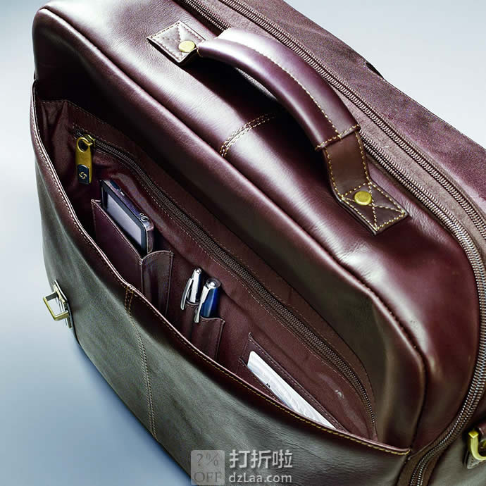 Samsonite 新秀丽 Colombian 17英寸 复古公文包 优惠券折后2.1折.99史低 海淘转运到手约￥532
