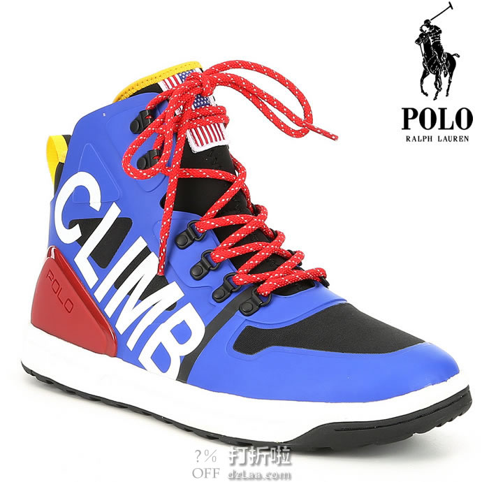 限尺码 Polo Ralph Lauren 拉夫劳伦 Alpine200 男式高帮潮鞋 休闲鞋 2.5折.93 海淘转运到手约￥462
