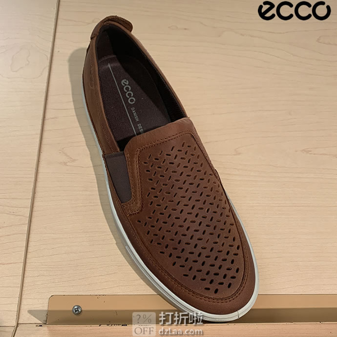 Ecco 爱步 Kyle 凯尔系列 镂空版 一脚套男式休闲鞋 39码4.6折.73 海淘转运到手约￥562 中亚Prime会员免运费直邮到手约￥527 天猫￥1399