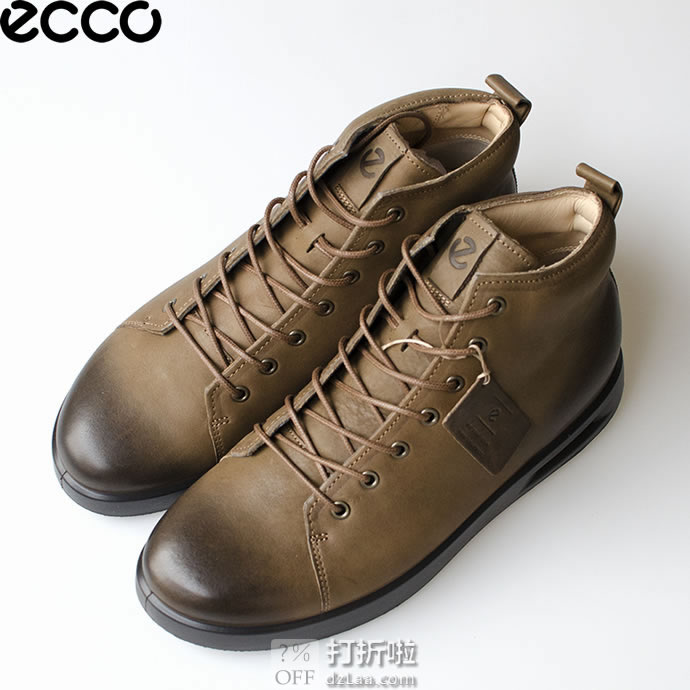 ECCO 爱步 Corksphere 1 酷型 男式高帮系带休闲鞋 41码￥510 中亚Prime会员单免运费直邮到手约￥572