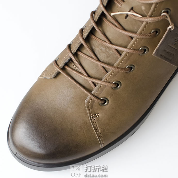 ECCO 爱步 Corksphere 1 酷型 男式高帮系带休闲鞋 41码¥510 中亚Prime会员单免运费直邮到手约¥572