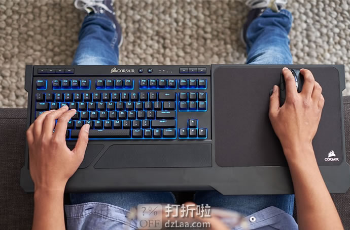 CORSAIR 海盗船 K63 无线机械游戏键盘+游戏膝上键鼠套装组合 8.1折.99 海淘转运到手约¥1244