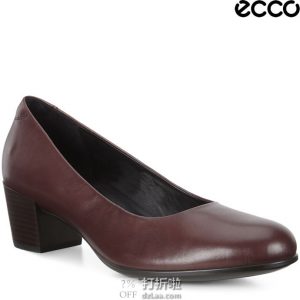 ECCO 爱步 Shape 35 型塑35 女式中跟浅口单鞋 35码4.4折$56.92 海淘转运到手约￥483 中亚Prime会员免运费直邮到手约￥447