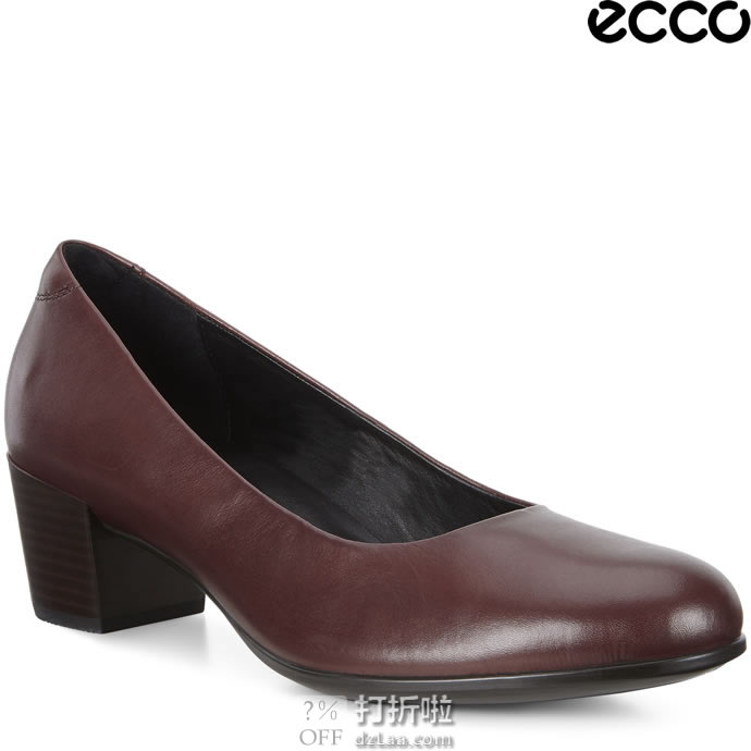 ECCO 爱步 Shape 35 型塑35 女式中跟浅口单鞋 35码4.4折.92 海淘转运到手约￥483 中亚Prime会员免运费直邮到手约￥447