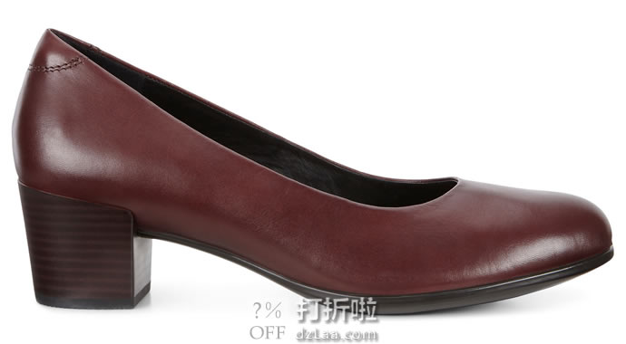 ECCO 爱步 Shape 35 型塑35 女式中跟浅口单鞋 35码4.4折.92 海淘转运到手约￥483 中亚Prime会员免运费直邮到手约￥447