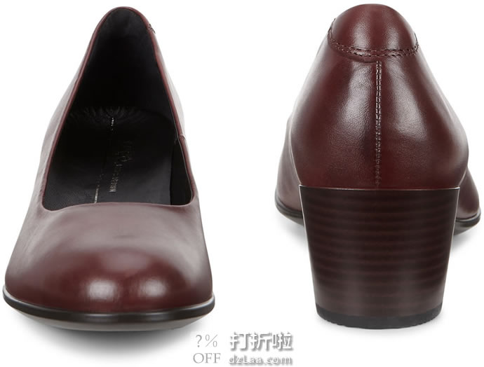 ECCO 爱步 Shape 35 型塑35 女式中跟浅口单鞋 35码4.4折.92 海淘转运到手约￥483 中亚Prime会员免运费直邮到手约￥447