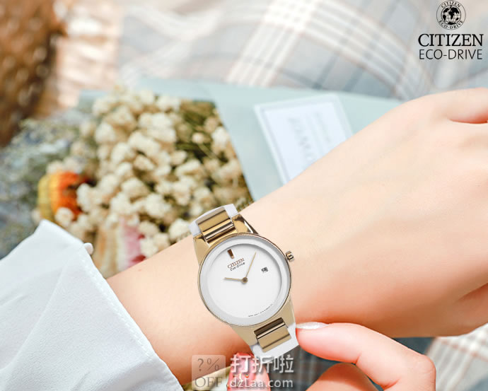 CITIZEN 西铁城 光动能 女式手表 GA1053-01A 4.4折 海淘转运关税补贴到手约￥813