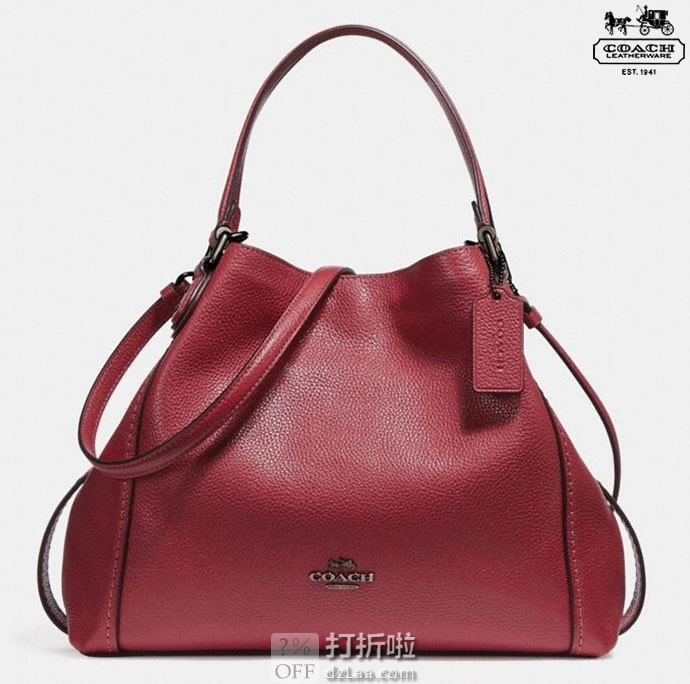 限中亚Prime会员 COACH 蔻驰 Edie 28 女式手提包 镇店之宝¥1208 两色可选