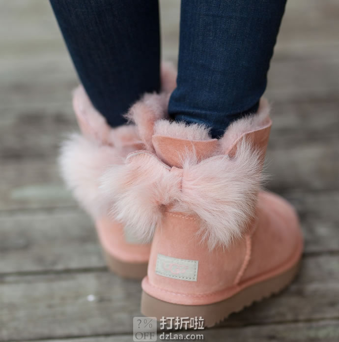 UGG Fluff Bow Mini 迷你蝴蝶结 毛茸款 女式雪地靴 36码3.3折.89 海淘转运到手约¥506 国内¥1146