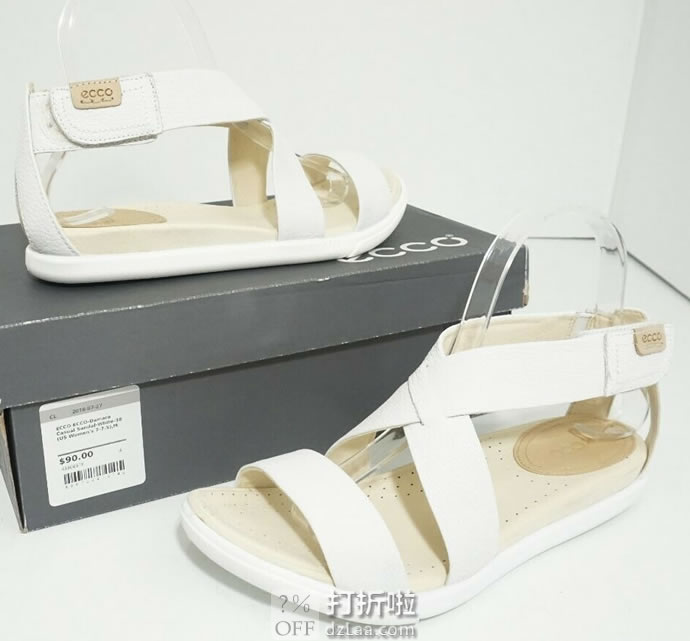 ECCO 爱步 Damara 达玛拉系列 女式凉鞋 39码5.6折.14 海淘转运到手约￥406 中亚Prime会员免运费直邮到手约￥389