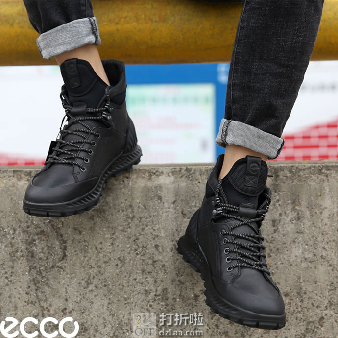 ECCO  爱步 Exostrike 突破系列 Hydromax 防泼水 男式户外短靴 ￥599起 中亚Prime会员免运费直邮到手约￥665