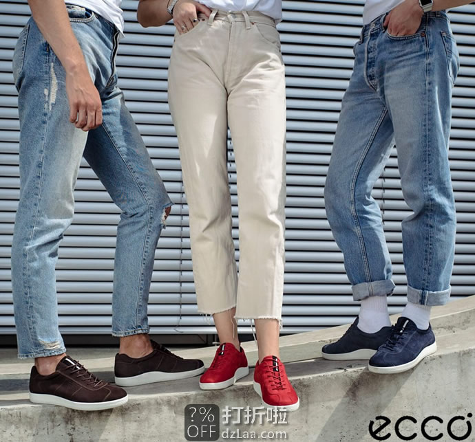 ECCO 爱步 Soft 1 柔酷1 男式休闲鞋 板鞋 39加宽码 ￥415 中亚Prime会员免运费直邮到手约￥460