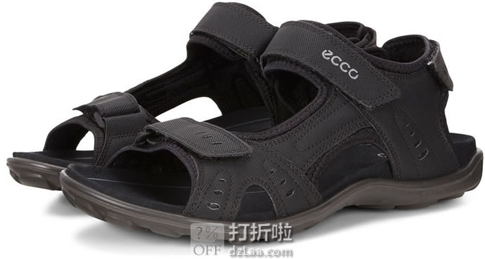 ECCO 爱步 All Terrain Lite 全能轻巧系列 男式户外运动凉鞋 黑色43码¥375 中亚Prime会员免运费直邮到手约¥414