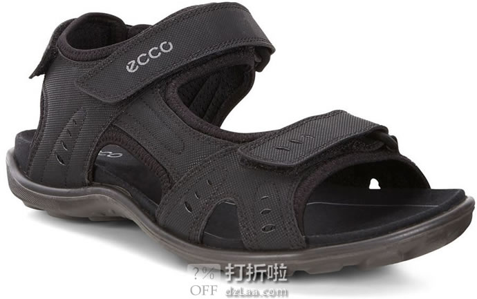 ECCO 爱步 All Terrain Lite 全能轻巧系列 男式户外运动凉鞋 黑色43码¥375 中亚Prime会员免运费直邮到手约¥414