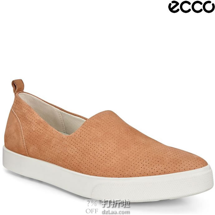 ECCO 爱步 Gillian 吉莉系列 打孔版 女式一脚套休闲鞋 3.3折.93起 海淘转运到手约￥386 中亚Prime会员免运费直邮到手约￥375