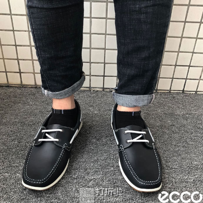 ECCO 爱步 Reciprico 莫克系列 男式休闲船鞋 660414 ¥459 两色可选 天猫¥1072
