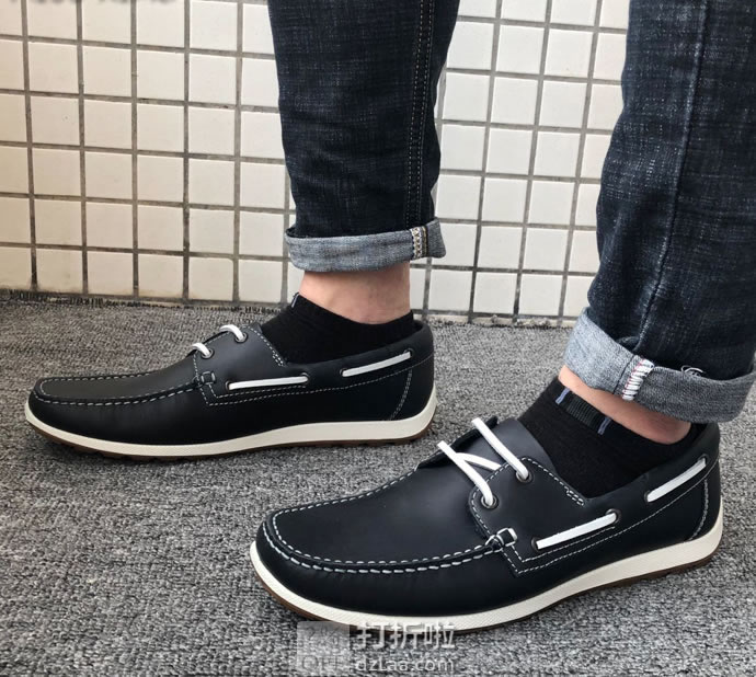 ECCO 爱步 Reciprico 莫克系列 男式休闲船鞋 660414 ¥459 两色可选 天猫¥1072