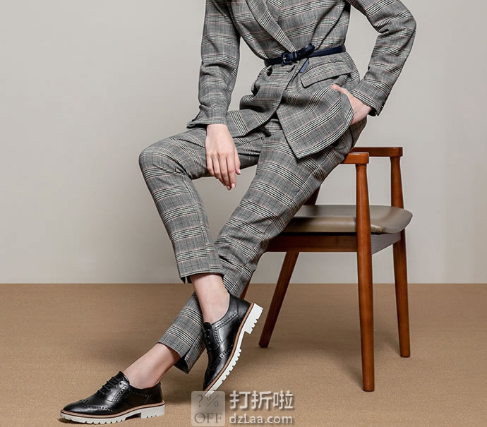 ECCO 爱步 Incise英姿系列 布洛克风格 女式牛津鞋 35码2.9折.5 海淘转运到手约￥427