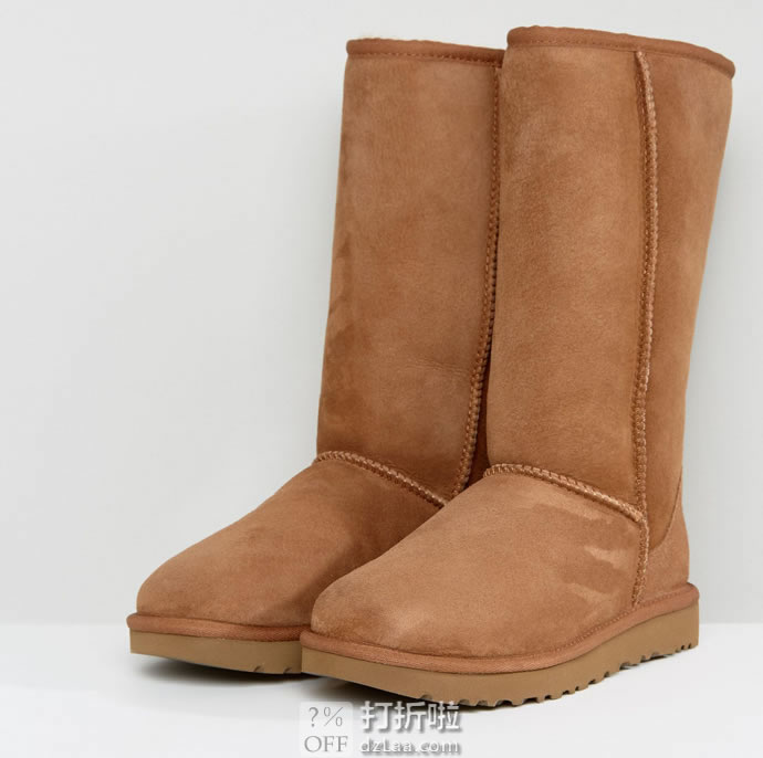 UGG Classic Tall II 防水防污 经典款 羊皮毛一体 女式雪地靴 黑色、栗色 38/39码 ￥564~616