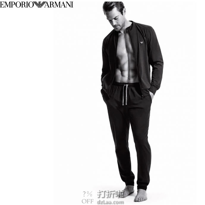 镇店之宝 Emporio Armani 安普里奥·阿玛尼 弹力棉 男式休闲套装 中亚Prime会员免运费直邮到手约￥519 两色可选