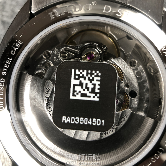 白菜补货 RADO 雷达表 帝星系列 男式机械表 R15513103 优惠码折后9史低 海淘转运关税补贴到手约￥2499 国内￥10160