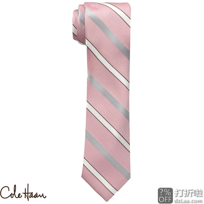 Cole Haan 可汗 真丝条纹领带 2.6折.84 海淘转运到手约￥94