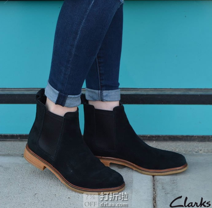 限尺码 Clarks 其乐 Clarkdale Arlo 女式切尔西靴短靴 ¥317