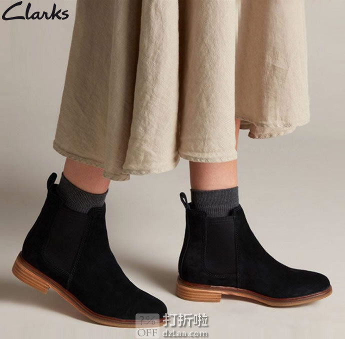 限尺码 Clarks 其乐 Clarkdale Arlo 女式切尔西靴短靴 ¥317