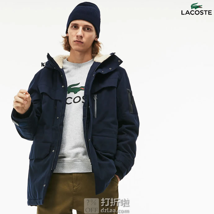 Lacoste 法国鳄鱼 保暖男式派克大衣 S码2.6折.02 海淘转运到手约￥649