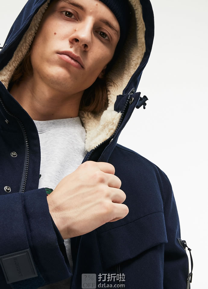 Lacoste 法国鳄鱼 保暖男式派克大衣 S码2.6折.02 海淘转运到手约￥649