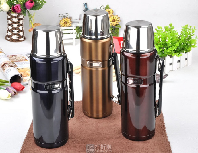 Thermos 膳魔师 King 帝王系列 1.2升 不锈钢保温瓶 5.1折.66 海淘转运到手约￥170 中亚Prime会员可凑单免运费直邮到手约￥201