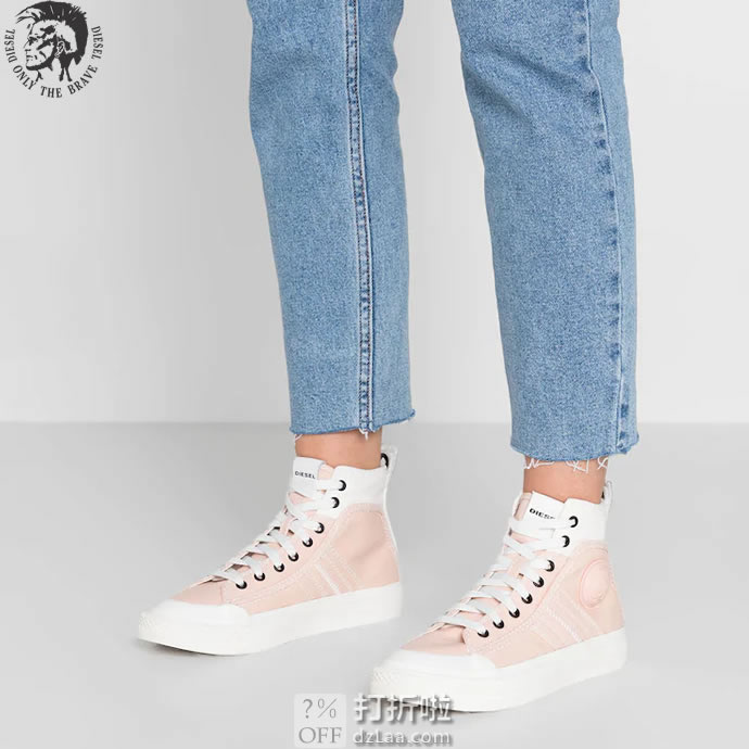 Diesel 迪赛 S-astico 中帮女式帆布板鞋 6码3.8折.69 海淘转运到手约¥350