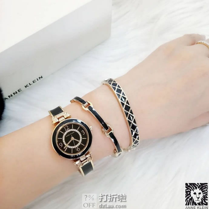 Anne Klein 安妮克莱因 AK 施华洛世奇水晶 女式手表手链套装 AK/3296 镇店之宝￥333 中亚Prime会员免运费直邮到手约￥370