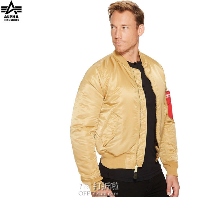 Alpha Industries 阿尔法军工 MA-1 修身款 飞行夹克 L码3.2折.49 海淘转运到手约¥396 中亚Prime会员免运费直邮到手约¥394